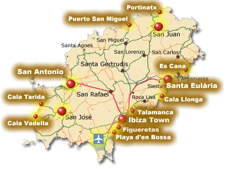 Cala Vadella Ibiza Map Ibiza | Travel Guide & Holidays To Ibiza, Spain